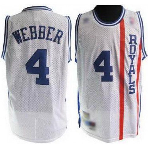 Cincinnati Royals 4 Chris Webber Soul White Jersey Cheap Cincinnati Royals 4 Chris Webber Soul White Jersey Cheap