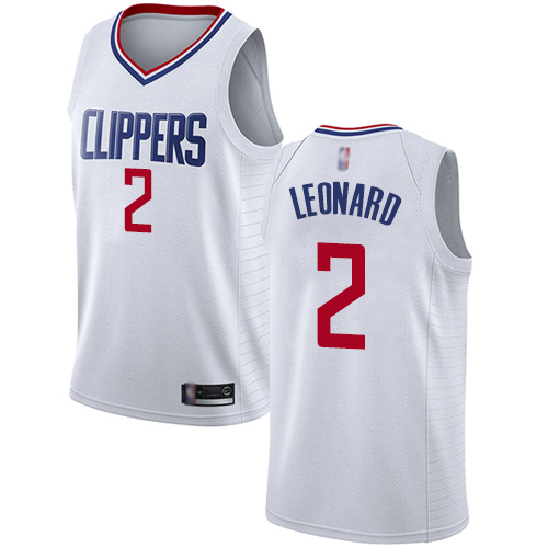 Clippers #2 Kawhi Leonard White Youth Basketball Swingman Association Edition Jersey Clippers #2 Kawhi Leonard White Youth Basketball Swingman Association Edition Jersey