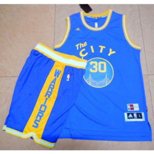 Golden State Warriors #30 Stephen Curry Blue Throwback The City A Set Stitched NBA Jersey Golden State Warriors #30 Stephen Curry Blue Throwback The City A Set Stitched NBA Jersey