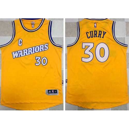 Golden State Warriors #30 Stephen Curry Gold New Throwback Stitched NBA Jersey Golden State Warriors #30 Stephen Curry Gold New Throwback Stitched NBA Jersey