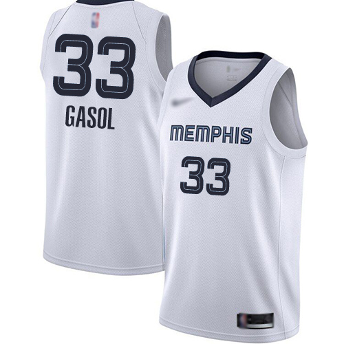 Grizzlies #33 Marc Gasol White Youth Basketball Swingman Association Edition Jersey Grizzlies #33 Marc Gasol White Youth Basketball Swingman Association Edition Jersey