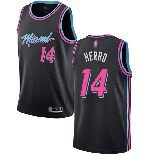 Heat #14 Tyler Herro Black Basketball Swingman City Edition 2018/19 Jersey Heat #14 Tyler Herro Black Basketball Swingman City Edition 2018/19 Jersey