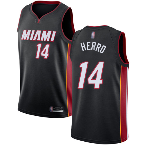 Heat #14 Tyler Herro Black Basketball Swingman Icon Edition Jersey Heat #14 Tyler Herro Black Basketball Swingman Icon Edition Jersey