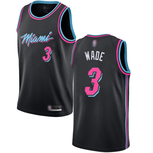 Heat #3 Dwyane Wade Black Youth Basketball Swingman City Edition 2018/19 Jersey Heat #3 Dwyane Wade Black Youth Basketball Swingman City Edition 2018/19 Jersey