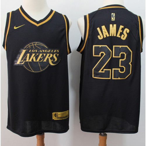Lakers #23 LeBron James Black/Gold Basketball Swingman Limited Edition Jersey Lakers #23 LeBron James Black/Gold Basketball Swingman Limited Edition Jersey