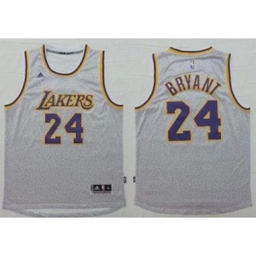 Lakers #24 Kobe Bryant Grey Fashion Stitched NBA Jersey Lakers #24 Kobe Bryant Grey Fashion Stitched NBA Jersey