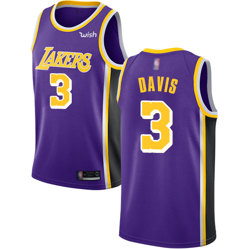 Lakers #3 Anthony Davis Purple Youth Basketball Swingman Statement Edition Jersey Lakers #3 Anthony Davis Purple Youth Basketball Swingman Statement Edition Jersey