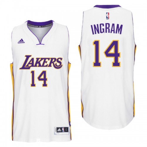 Los Angeles Lakers #14 Brandon Ingram 2016 New Swingman Alternative White Jersey Los Angeles Lakers #14 Brandon Ingram 2016 New Swingman Alternative White Jersey