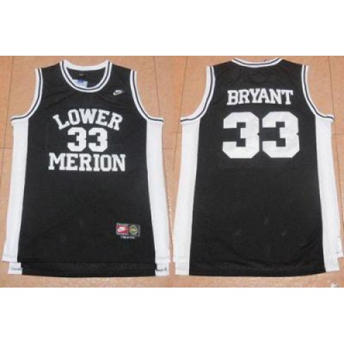 Los Angeles Lakers #33 Kobe Bryant Black Lower Merion High School Stitched NBA Jersey Los Angeles Lakers #33 Kobe Bryant Black Lower Merion High School Stitched NBA Jersey