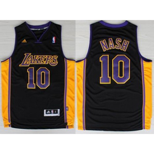 Los Angeles Lakers 10 Steve Nash Black Revolution 30 Swingman NBA Jerseys Purple Number 2013 New Style Cheap Los Angeles Lakers 10 Steve Nash Black Revolution 30 Swingman NBA Jerseys Purple Number 2013 New Style Cheap