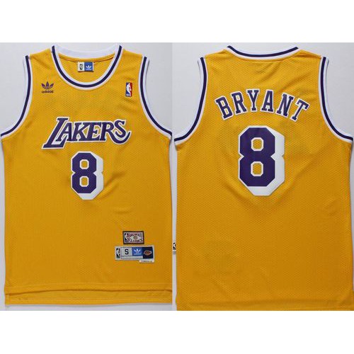 Los Angeles Lakers #8 Kobe Bryant Gold Throwback Stitched NBA Jersey Los Angeles Lakers #8 Kobe Bryant Gold Throwback Stitched NBA Jersey