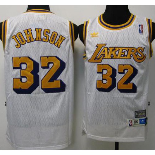 Los Angeles Lakers 32 Johnson White Throwback NBA Jerseys Cheap Los Angeles Lakers 32 Johnson White Throwback NBA Jerseys Cheap