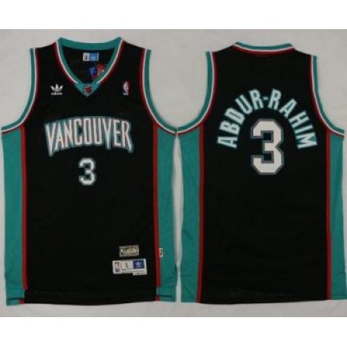 Memphis Grizzlies #3 Shareef Abdur-Rahim Black TThrowback Stitched NBA Jersey Memphis Grizzlies #3 Shareef Abdur-Rahim Black TThrowback Stitched NBA Jersey