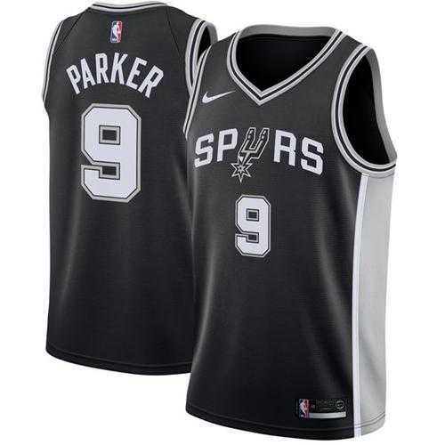 Mens Nike San Antonio Spurs #9 Tony Parker Black NBA Swingman Icon Edition Jersey Mens Nike San Antonio Spurs #9 Tony Parker Black NBA Swingman Icon Edition Jersey