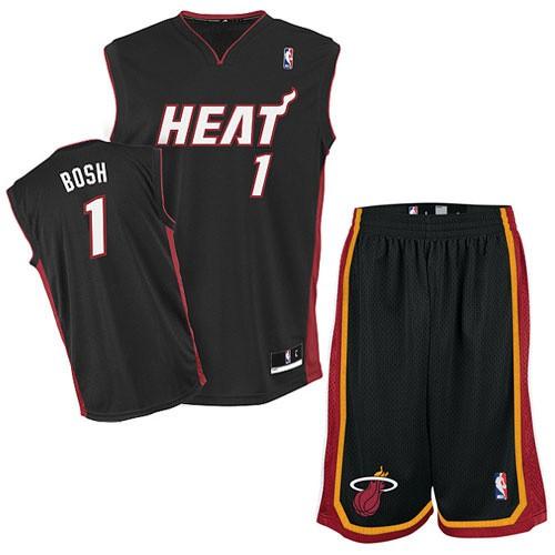 Miami Heat 1 Chris Bosh Black Revolution 30 Swingman Jersey & Shorts Suit Cheap Miami Heat 1 Chris Bosh Black Revolution 30 Swingman Jersey & Shorts Suit Cheap