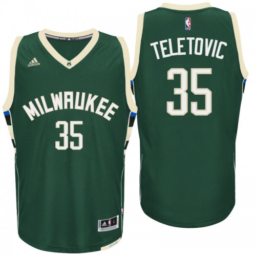 Milwaukee Bucks #35 Mirza Teletovic Road Green New Swingman Jersey Milwaukee Bucks #35 Mirza Teletovic Road Green New Swingman Jersey