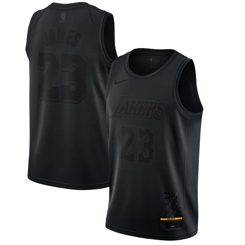 Nike Lakers #23 LeBron James Black NBA MVP Swingman Jersey Nike Lakers #23 LeBron James Black NBA MVP Swingman Jersey