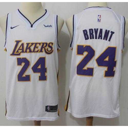 Nike Los Angeles Lakers #24 Kobe Bryant White NBA Swingman Jersey Nike Los Angeles Lakers #24 Kobe Bryant White NBA Swingman Jersey
