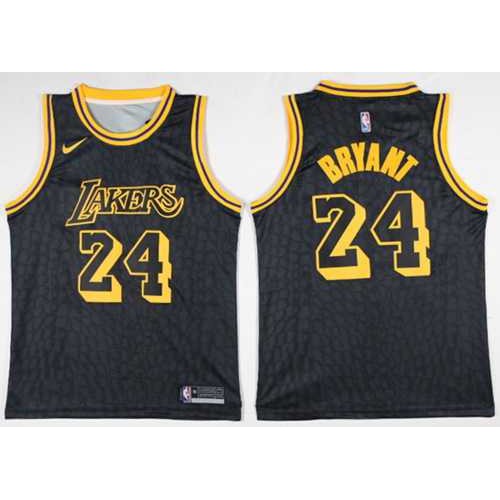 Nike Los Angeles Lakers #24 Kobe Bryant Black NBA Swingman City Edition Jersey Nike Los Angeles Lakers #24 Kobe Bryant Black NBA Swingman City Edition Jersey