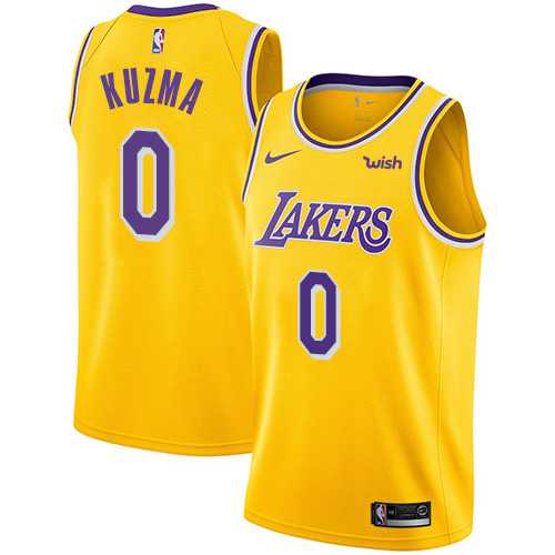 Nike Los Angeles Lakers #0 Kyle Kuzma Gold NBA Swingman Icon Edition Jersey Nike Los Angeles Lakers #0 Kyle Kuzma Gold NBA Swingman Icon Edition Jersey