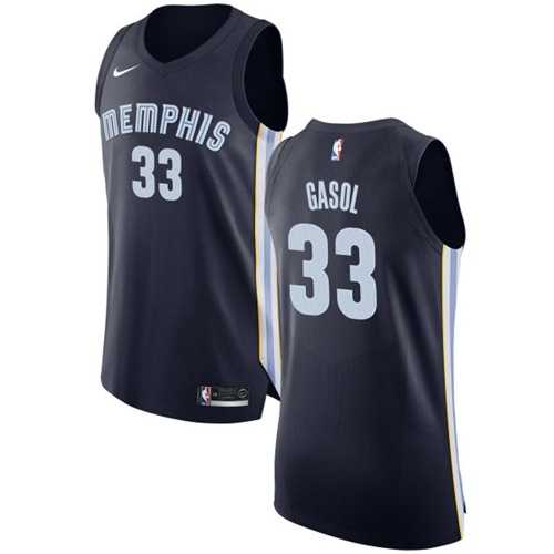 Nike Memphis Grizzlies #33 Marc Gasol Navy Blue NBA Authentic Icon Edition Jersey Nike Memphis Grizzlies #33 Marc Gasol Navy Blue NBA Authentic Icon Edition Jersey