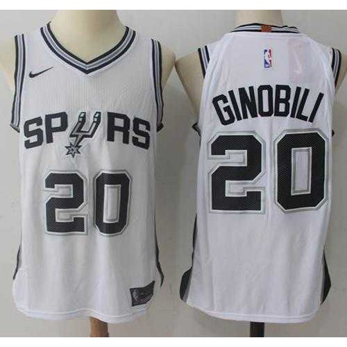 Nike San Antonio Spurs #20 Manu Ginobili White Stitched NBA Swingman Jersey Nike San Antonio Spurs #20 Manu Ginobili White Stitched NBA Swingman Jersey