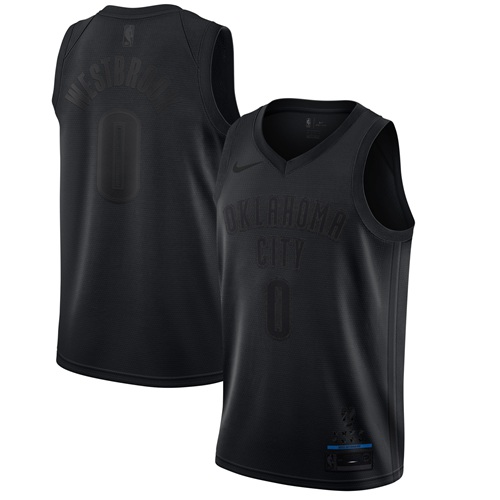 Nike Thunder #0 Russell Westbrook Black NBA MVP Swingman Jersey Nike Thunder #0 Russell Westbrook Black NBA MVP Swingman Jersey