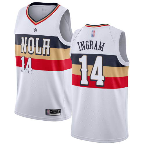 Pelicans #14 Brandon Ingram White Basketball Swingman Earned Edition Jersey Pelicans #14 Brandon Ingram White Basketball Swingman Earned Edition Jersey