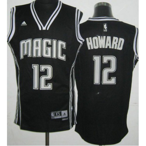 Revolution 30 Orlando Magic 12 Dwight Howard Black and White Fashion Swingman Jersey Cheap Revolution 30 Orlando Magic 12 Dwight Howard Black and White Fashion Swingman Jersey Cheap