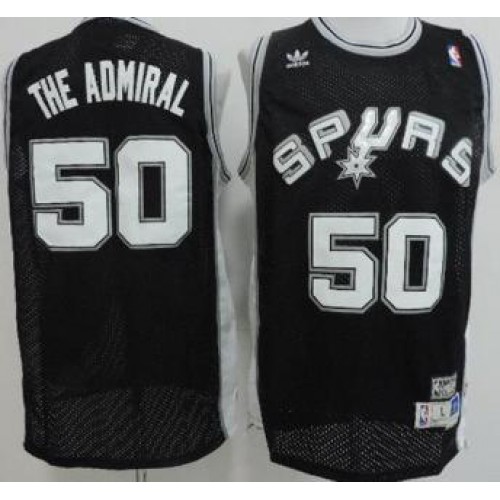 San Antonio Spurs 50 David Robinson The Admiral Black NBA Jerseys San Antonio Spurs 50 David Robinson The Admiral Black NBA Jerseys