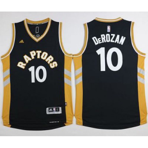Toronto Raptors #10 DeMar DeRozan Black Gold Stitched NBA Jersey Toronto Raptors #10 DeMar DeRozan Black Gold Stitched NBA Jersey