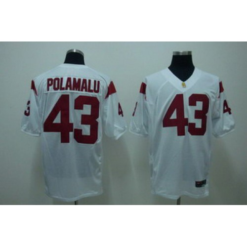 USC Trojans 43 POLAMALU white NCAA Jerseys USC Trojans 43 POLAMALU white NCAA Jerseys