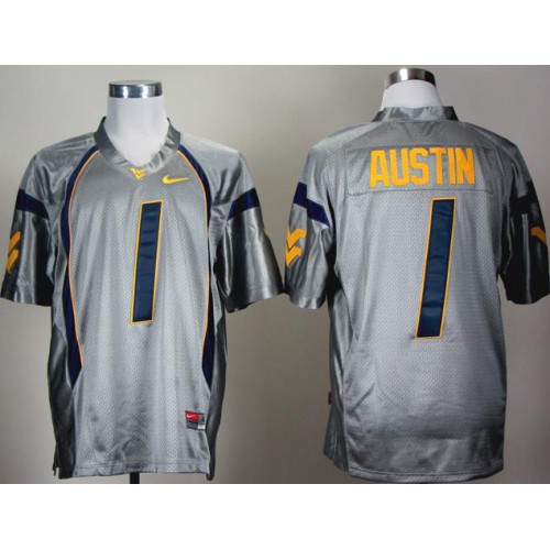 West Virginia Mountaineers 1 Tavon Austin Grey College Football NCAA Jersey West Virginia Mountaineers 1 Tavon Austin Grey College Football NCAA Jersey