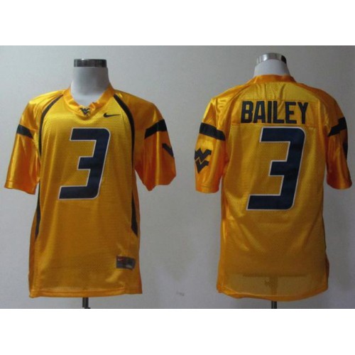 West Virginia Mountaineers 3 Stedman Bailey Golden College Football NCAA Jerseys West Virginia Mountaineers 3 Stedman Bailey Golden College Football NCAA Jerseys