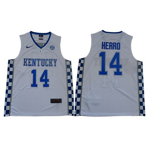 Wildcats #14 Tyler Herro White Basketball Elite Stitched NCAA Jersey Wildcats #14 Tyler Herro White Basketball Elite Stitched NCAA Jersey