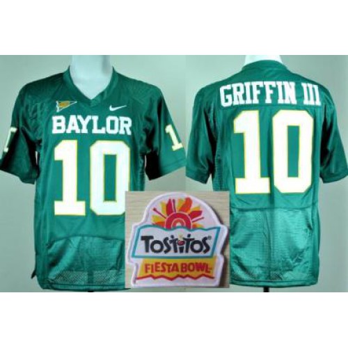 Baylor Bears 10 Rebort Griffin Green College Football NCAA Jerseys 2014 Fiesta Bowl Game Patch Baylor Bears 10 Rebort Griffin Green College Football NCAA Jerseys 2014 Fiesta Bowl Game Patch