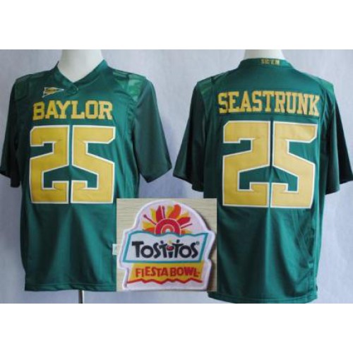 Baylor Bears 25 Lache Seastrunk Green College Football NCAA Jerseys 2014 Fiesta Bowl Game Patch Baylor Bears 25 Lache Seastrunk Green College Football NCAA Jerseys 2014 Fiesta Bowl Game Patch