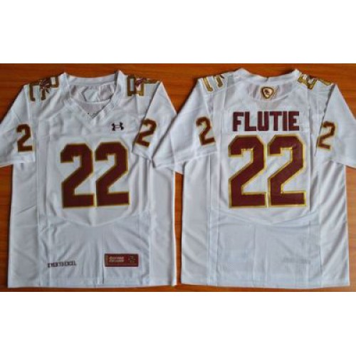 Boston College Eagles #22 Doug Flutie White Authentic Performance Stitched NCAA Jersey Boston College Eagles #22 Doug Flutie White Authentic Performance Stitched NCAA Jersey