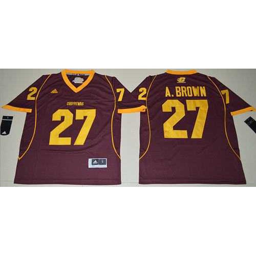 Central Michigan Chippewas #27 Antonio Brown Maroon Stitched NCAA Jersey Central Michigan Chippewas #27 Antonio Brown Maroon Stitched NCAA Jersey