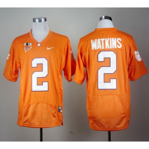 Clemson Tigers#2 Sammy Watkins Orange Pro Combat 2016 College Football Playoff National Championship Patch Stitched NCAA Jersey Clemson Tigers#2 Sammy Watkins Orange Pro Combat 2016 College Football Playoff National Championship Patch Stitched NCAA Jersey
