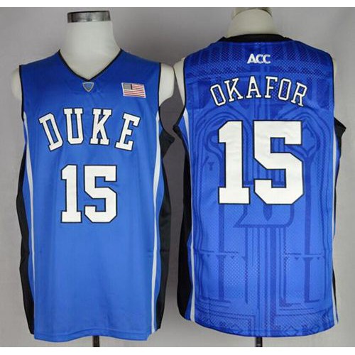 Duke Blue Devils #15 Jahlil Okafor Blue Basketball Stitched NCAA Jersey Duke Blue Devils #15 Jahlil Okafor Blue Basketball Stitched NCAA Jersey
