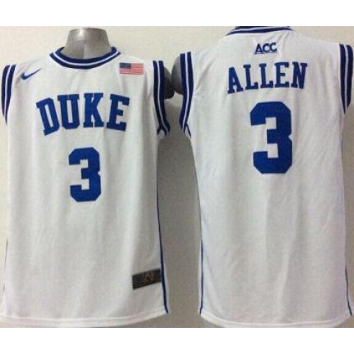 Duke Blue Devils #3 Grayson Allen White Stitched Basketball NCAA Jersey Duke Blue Devils #3 Grayson Allen White Stitched Basketball NCAA Jersey