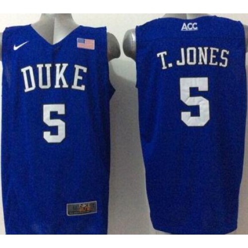 Duke Blue Devils #5 T.Jones Blue Stitched Basketball NCAA Jersey Duke Blue Devils #5 T.Jones Blue Stitched Basketball NCAA Jersey