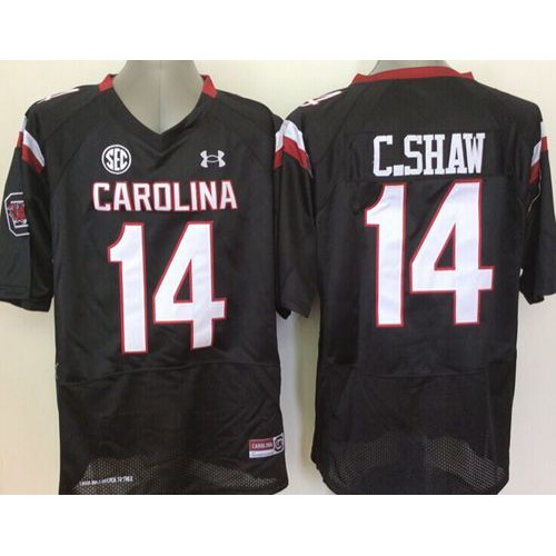 Fighting Gamecocks #14 Connor Shaw Black SEC Patch Stitched NCAA Jersey Fighting Gamecocks #14 Connor Shaw Black SEC Patch Stitched NCAA Jersey