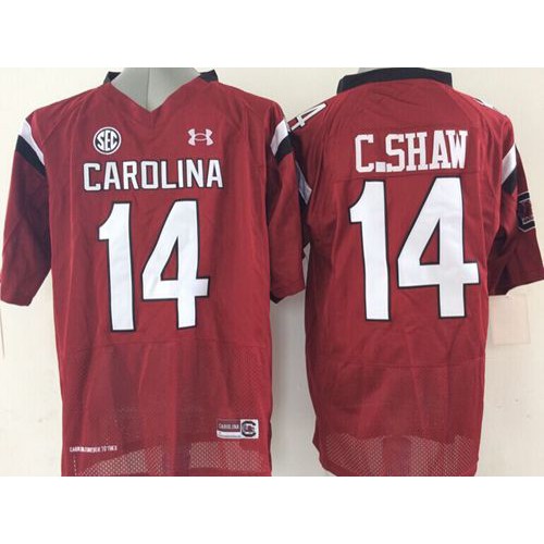 Fighting Gamecocks #14 Connor Shaw Red SEC Patch Stitched NCAA Jersey Fighting Gamecocks #14 Connor Shaw Red SEC Patch Stitched NCAA Jersey