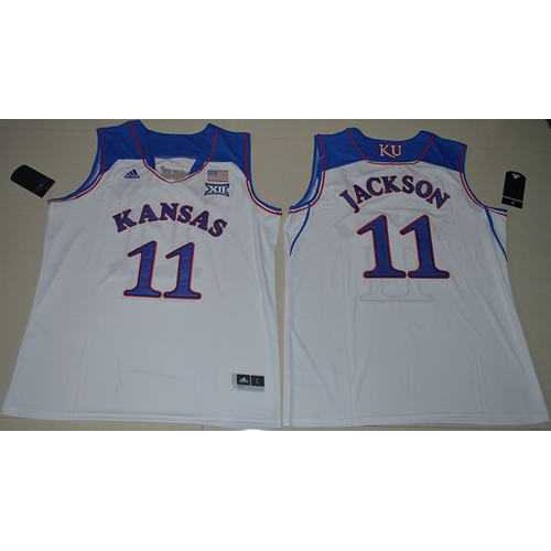 Kansas Jayhawks #11 Josh Jackson White Basketball Authentic Stitched NCAA Jersey Kansas Jayhawks #11 Josh Jackson White Basketball Authentic Stitched NCAA Jersey