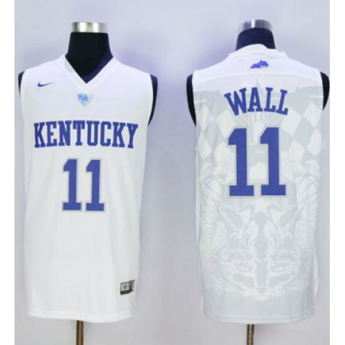 Kentucky Wildcats #11 John Wall White Basketball Stitched NCAA Jersey Kentucky Wildcats #11 John Wall White Basketball Stitched NCAA Jersey