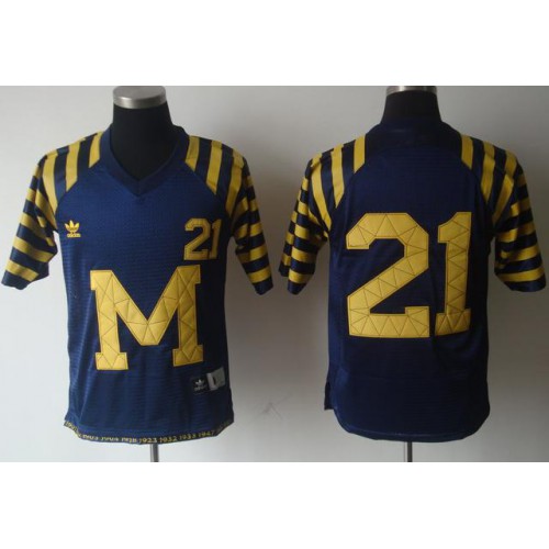 Kids Michigan Wolverines 21 Throwback Navy Blue NCAA Jerseys Kids Michigan Wolverines 21 Throwback Navy Blue NCAA Jerseys
