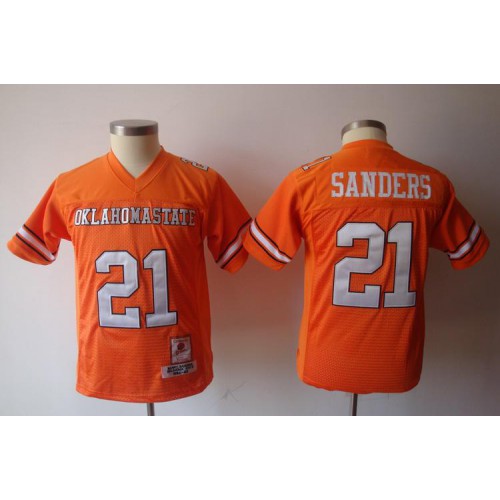 Kids Oklahoma State Cowboys 21 Barry Sanders Orange NCAA Jerseys Kids Oklahoma State Cowboys 21 Barry Sanders Orange NCAA Jerseys