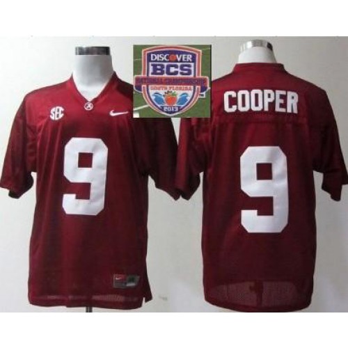 2013 BCS National Championship Alabama Crimson Tide 9 Amari Cooper Red NCAA Football Jersey 2013 BCS National Championship Alabama Crimson Tide 9 Amari Cooper Red NCAA Football Jersey